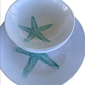 NWT Sigrid Olsen Starfish Melamine 8 piece Set Serving for 4